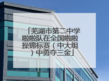 芜湖市第二中学啦啦队在全国啦啦操锦标赛（中大组）中勇夺三金