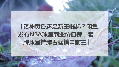 诸神黄昏还是新王崛起？闲鱼发布NBA球星商业价值榜，老牌球星持续占据销量前三