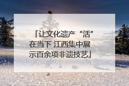 让文化遗产“活”在当下 江西集中展示百余项非遗技艺