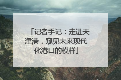 记者手记：走进天津港，窥见未来现代化港口的模样
