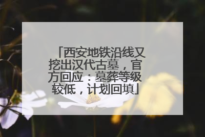 西安地铁沿线又挖出汉代古墓，官方回应：墓葬等级较低，计划回填