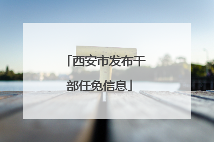 西安市发布干部任免信息