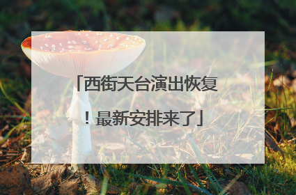 西街天台演出恢复！最新安排来了