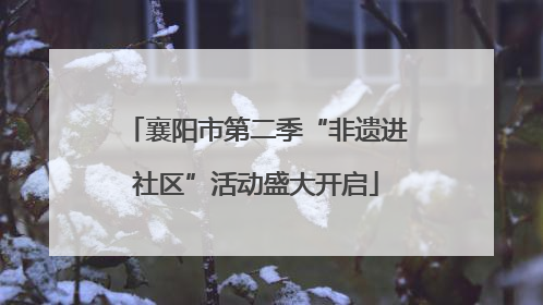 襄阳市第二季“非遗进社区”活动盛大开启