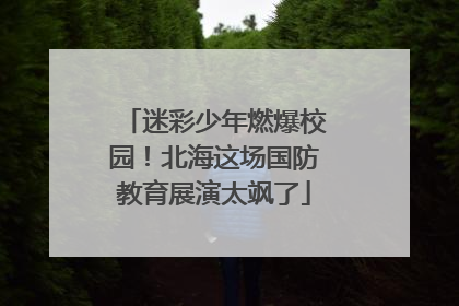 迷彩少年燃爆校园！北海这场国防教育展演太飒了