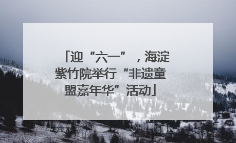 迎“六一”，海淀紫竹院举行“非遗童盟嘉年华”活动