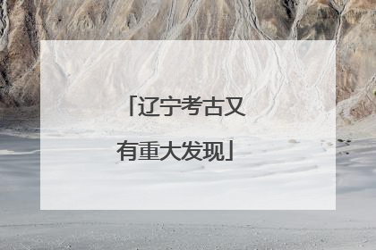 辽宁考古又有重大发现