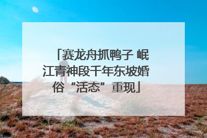 赛龙舟抓鸭子 岷江青神段千年东坡婚俗“活态”重现