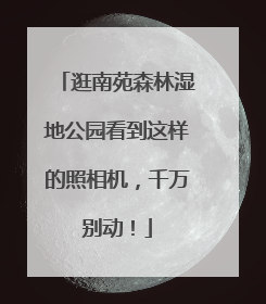 逛南苑森林湿地公园看到这样的照相机，千万别动！
