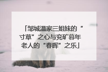 邹城温家三姐妹的“寸草”之心与兖矿暮年老人的“春晖”之乐