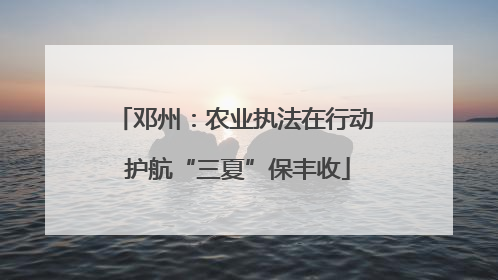 邓州：农业执法在行动 护航“三夏”保丰收