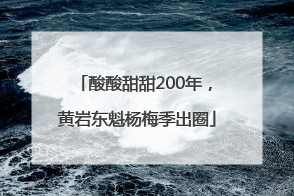 酸酸甜甜200年，黄岩东魁杨梅季出圈