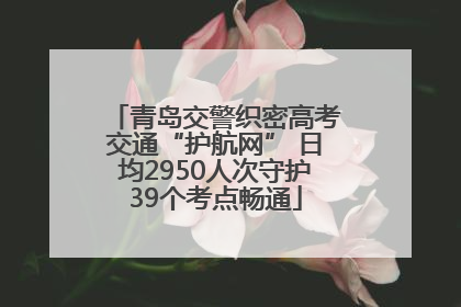 青岛交警织密高考交通“护航网” 日均2950人次守护39个考点畅通