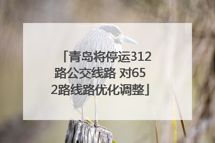 青岛将停运312路公交线路 对652路线路优化调整
