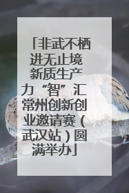 非武不栖 进无止境 新质生产力“智”汇常州创新创业邀请赛（武汉站）圆满举办