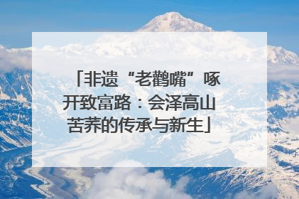 非遗“老鹳嘴”啄开致富路：会泽高山苦荞的传承与新生