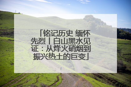 铭记历史 缅怀先烈丨白山黑水见证：从烽火硝烟到振兴热土的巨变