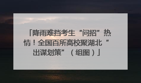 降雨难挡考生“问招”热情！全国百所高校聚湖北“出谋划策”（组图）