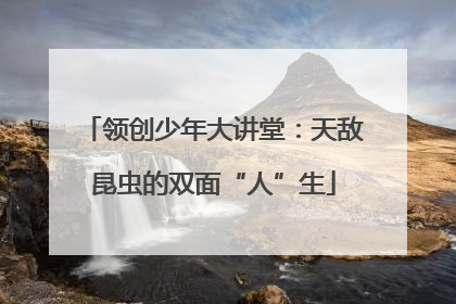 领创少年大讲堂：天敌昆虫的双面“人”生