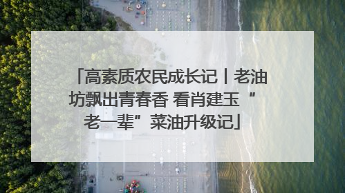 高素质农民成长记丨老油坊飘出青春香 看肖建玉“老一辈”菜油升级记