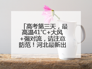 高考第三天，最高温41℃+大风+强对流，请注意防范！河北最新出行信息→