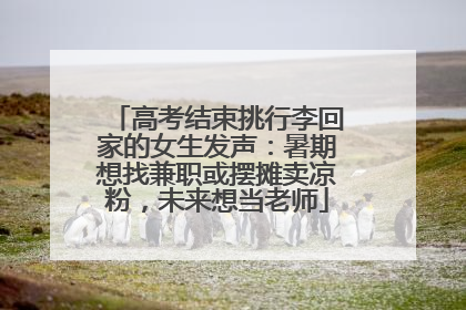 高考结束挑行李回家的女生发声：暑期想找兼职或摆摊卖凉粉，未来想当老师