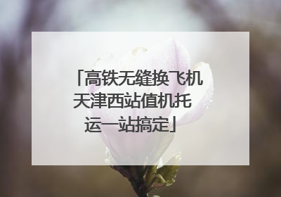 高铁无缝换飞机 天津西站值机托运一站搞定