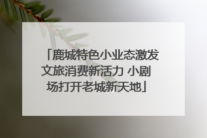 鹿城特色小业态激发文旅消费新活力 小剧场打开老城新天地