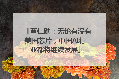 黄仁勋：无论有没有美国芯片，中国AI行业都将继续发展
