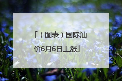 （图表）国际油价6月6日上涨