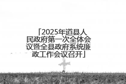 2025年道县人民政府第一次全体会议暨全县政府系统廉政工作会议召开