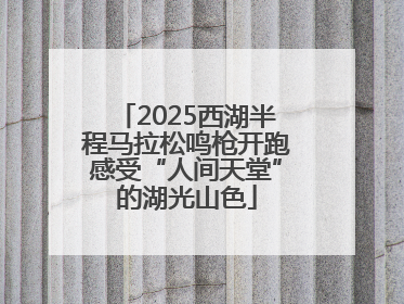 2025西湖半程马拉松鸣枪开跑感受“人间天堂”的湖光山色