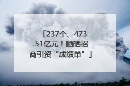 237个、473.51亿元！晒晒招商引资“成绩单”