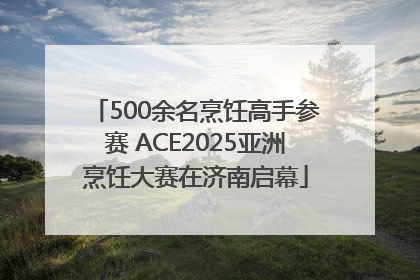 500余名烹饪高手参赛 ACE2025亚洲烹饪大赛在济南启幕