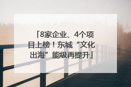 8家企业、4个项目上榜！东城“文化出海”能级再提升